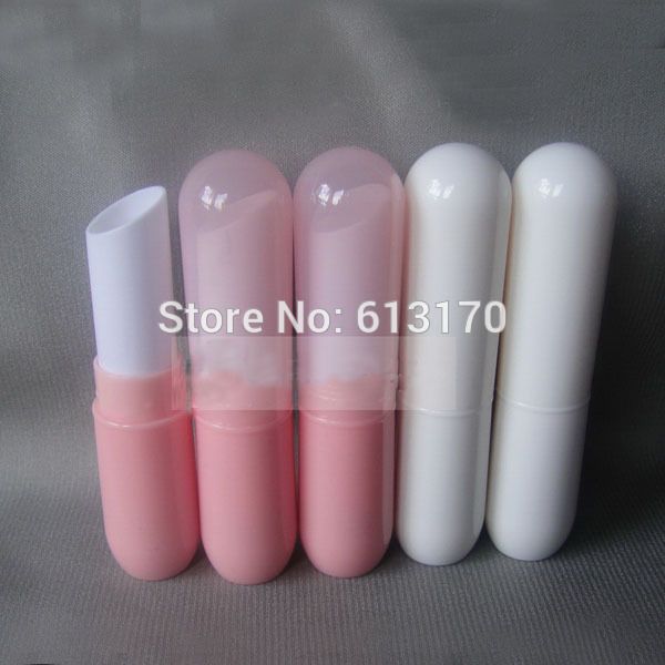 Nouvelle Arrivée 4g Baume À Lèvres Tubes Tube De Rouge À Lèvres Vide Rose Blanc Biseau Alésage Cylindre Forme DIY Maquillage Brillant À Lèvres Conteneur D'emballage