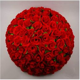 Nouvelle arrivée 50 CM / 20 "fleur de soie artificielle Rose boule de baiser lanterne de grande taille pour les ornements de Noël fête de mariage fourniture de décoration