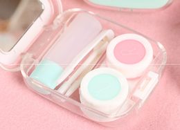 Nieuwe aankomst 7 kleuren om te kiezen Hoge Kwaliteit Contact Lens Accessoires Lens Case Leuk, Mini, Draagbare Gratis Verzending