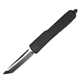 Nieuwe collectie 8,86 inch automatisch tactisch mes D2 Tweekleurig zwart mes Zn-al legering handvat Outdoor Camping Survival Messen met nylon tas