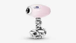 Nouveauté 925 argent Sterling éléphant et ballon rose balancent charme ajustement Original européen bracelet à breloques bijoux de mode Access2977064