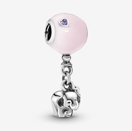 Nieuwe Collectie 925 Sterling Zilveren Olifant en Roze Ballon Dangle Charm Fit Originele Europese Bedelarmband Mode-sieraden Access8331712