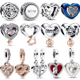 Nieuwe Collectie 925 Sterling Zilver Love Je Moeder Verstrengeld Oneindige Harten Charm Fit Armband voor Vrouwen Ketting DIY Sieraden