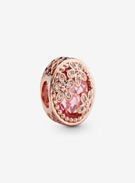 Nuovo arrivo 925 sterling silver scintillante rosa margherita fiore fascino adatto originale europeo braccialetto di fascino moda donna gioielli 4168036