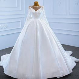 Nouvelle arrivée A-ligne robe de mariée de mariée 2024 col transparent manches longues illusion broderie dentelle satin robes de mariée robes Noiva Robe de Mariee