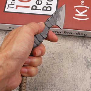 Nouveauté A0224 couteau à lame fixe haut de gamme DC53 lame de lavage en pierre poignée en acier pleine Tang extérieur EDC poche Mini hache avec Kydex