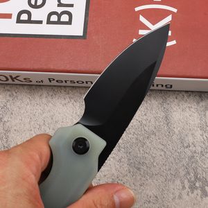 Nieuwe collectie A2240 Outdoor Survival Zakmes D2 Black Stone Wash Drop Point Blade CNC G10 met roestvrijstalen plaathandvat Kogellager Snelle open EDC-messen