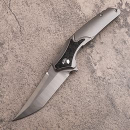 Nieuwe collectie A2258 High End Flipper zakmes M390 Satin Tanto Point Blade CNC TC4 titanium legering handvat Outdoor EDC Pocket Fast Open Folder Messen