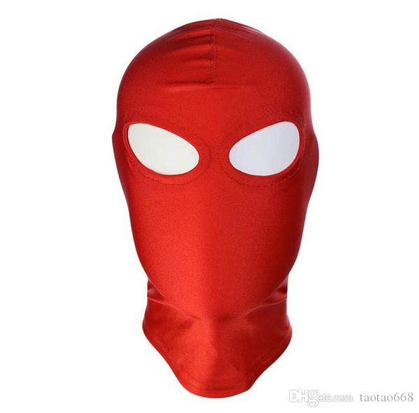 Nouveauté jeux pour adultes masque à capuche fétiche BDSM bondage masque en spandex noir jouets sexuels pour les couples 6 spécifications à choisir 1560843