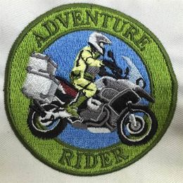 Nueva llegada Adventure Rider parches MC motocicleta bordado hierro en parche bordado en bolsa chaqueta 235c