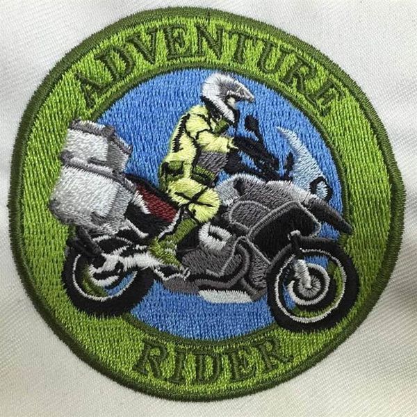 Nouvelle arrivée aventure cavalier patchs MC moto brodé fer sur broderie patch sur sac veste 290k
