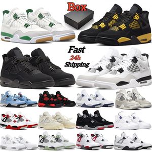 Military Black Cat 4 jumpman basketball shoes Outdoor Pine Green mens4s Canvas Red Thunder Yellow Sail White Oreo women mens sneakers sports trainers size 5.5-13