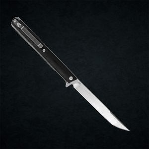 Nieuwe aankomst Allvin R5602 Flipper vouwmes D2 Satin Tanto Point Blade roestvrijstalen plaat Zwart G10 Handschakel Bogellager snel open messen met nylon tas