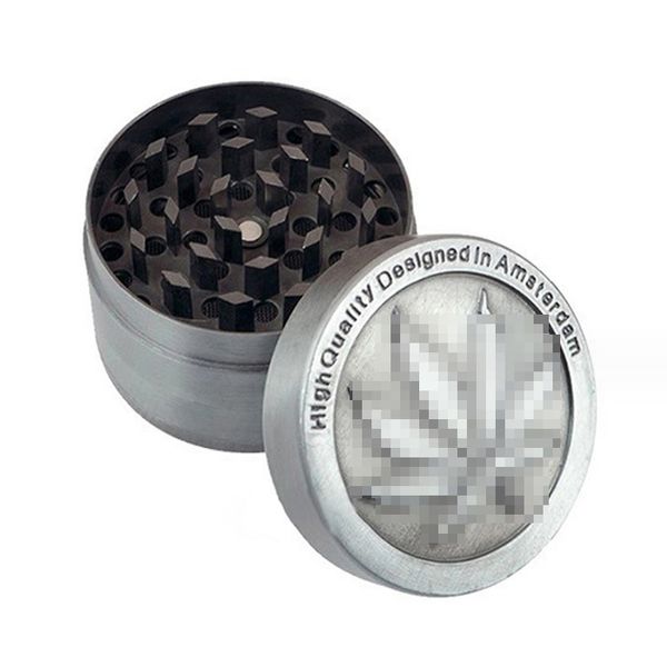 Nueva llegada Molinillo de tabaco Amsterdam 4 piezas CNC 40 mm de diámetro Accesorios para fumar Molinillos de hierbas de aleación de zinc