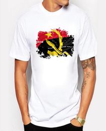 Nieuwe aankomst Angola natie vlag nostalgische stijl heren t -shirt zomer 100 katoen casual t shirts hiphop stijl tops tees9145322