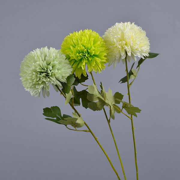 Nouvelle arrivée fleur d'oignon artificielle en soie grand chrysanthème boule d'échalote fleur branche unique mariage maison fête décoration de noël centres de table