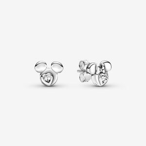 Nouveauté authentique 925 en argent Sterling mignon souris Silhouette boucles d'oreilles mode boucles d'oreilles bijoux accessoires pour femmes cadeau