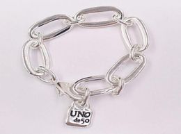 Nouveauté Bracelet authentique Bracelets d'amitié impressionnants UNO de 50 bijoux plaqués convient au cadeau de style européen pour femmes hommes PUL0945620589