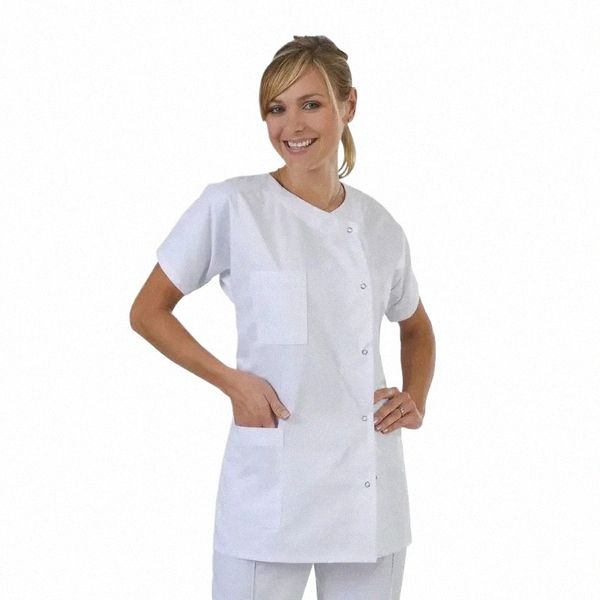 Nouvelle arrivée automne hiver médecin manteau pull conception blanc blouse de laboratoire uniformes médicaux pour les deux sexes couple X2RC #