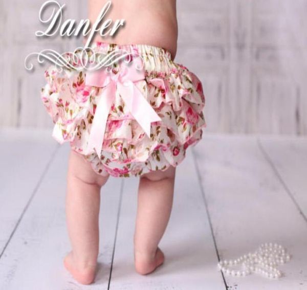 NOUVELLE ARRIVÉE bébé fille enfants infantile enfant en bas âge satin bloomers dentelle bloomers rose fleur imprimé floral bloomers couvre-couches bowknot cut4013746