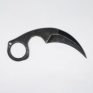 Nieuwe aankomst Claw Krambit Tactical Messen 440C Steen Wash Blade Volledige Tang Staal Handvat Vaste Blade Papieren Cutter Mes