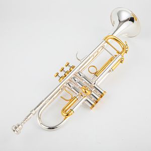 Nouveauté trompette Bb TR-197GS trompette plaquée argent petit Instrument de musique en laiton Trompeta professionnel de haute qualité.