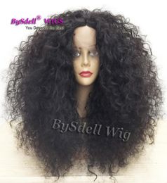 Nouveauté grande perruque de cheveux bouclés Afro femme noire coiffure ondulée naturelle perruque avant en dentelle synthétique pour les femmes noires 9772695