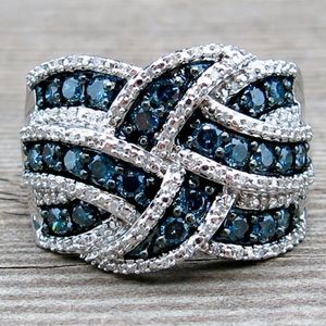 Nieuwe aankomst Big Blue Stone Silver Stones Rings For Women Fashion Jewelry Wedding Engagement Rings