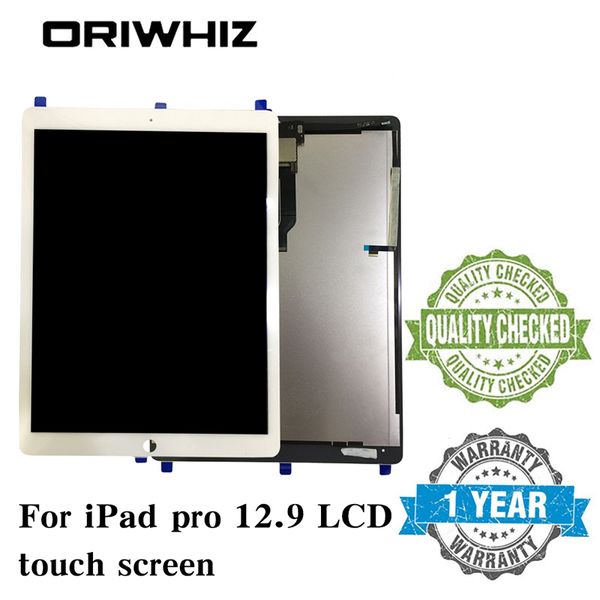 Nouvelle arrivée Noir Blanc pour iPad Pro 12.9 Tablette LCD écran écran tactile Panneau tactile Assemblée de numériseur sans homeboutton et colle
