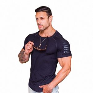 Nieuwe collectie Bodybuilding en Fitn Shirts Heren Korte Mouw T-shirt Sportscholen Shirt Mannen Spier Panty Hijg Fitn T-shirt tops x8vT #