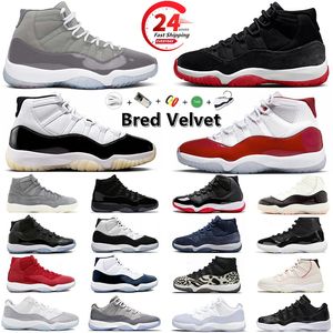 11 11s de basket-ball pour hommes Sneaker Cherry Cool Grey Pure Violet Citrus Legend Gamma UNC Jubilee Bred Low Cap Robe Concord Space Jam Hommes Femmes Entraîneur Baskets de sport