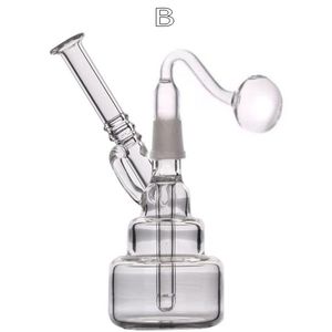 Mini cake afbeelding roken waterpijp handgemaakte glazen waterpijpen fantastisch rookpijp recycler olielicten bongs vogelcage perc 14 mm