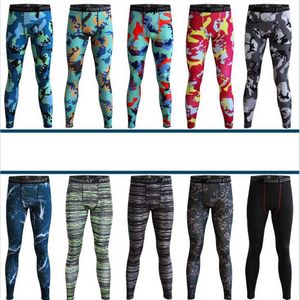 NIEUWE Collectie Camouflage Elastische Compressie Strakke Heren Sport Gym Pro Combat Basketbal Training Running Fitness Broek