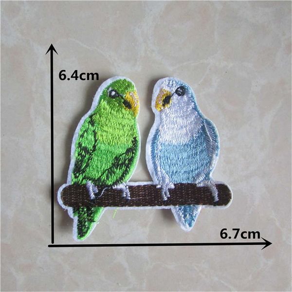 Nouveauté dessin animé perroquet patchs broderie appliques vêtements couture patch bricolage badge patch accessoires 50 pcs vendre livraison gratuite