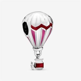 Nouveauté Charms 925 Sterling Silver Red Air Balloon Travel Charm Fit Original European Charm Bracelet Bijoux De Mode Acces308B