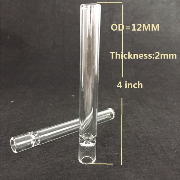 4 pouces moins cher cigarette en verre chauve-souris One Hitter Pipe tube en verre transparent pour fumer du tabac tuyaux à main accessoires de narguilé