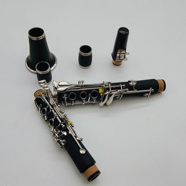 Nueva llegada clarinete C Tune madera de ébano o baquelita plateada llaves con boquilla