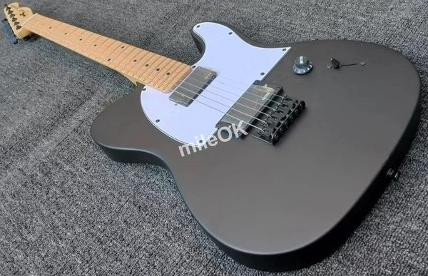 Nouveauté classique AS Jim Root Signature guitare électrique mate, accordeurs de verrouillage, matériel noir, guitarra personnalisée