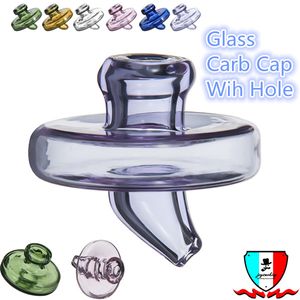 Bouchon de carburateur à bulles en verre Accessoires pour fumer UFO Dôme de carbcap coloré universel pour conduites d'eau en verre, plates-formes pétrolières Dab, clous à quartz