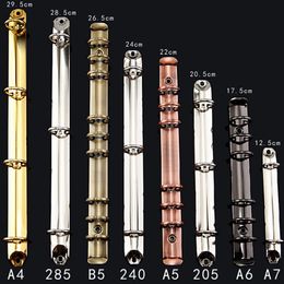 Nieuwe Collectie Kleurrijke metalen spiraal binder clip roestvrij staal A4 A5 A6 binder map clip ring iron263p