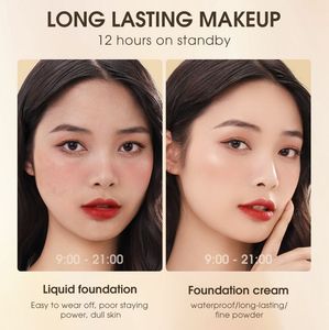 Nieuwe Collectie Crème Vloeibare Foundation Makeup Base Lichtgewicht Langdurige Volledige dekking Concealer Cosmetics voor gezicht