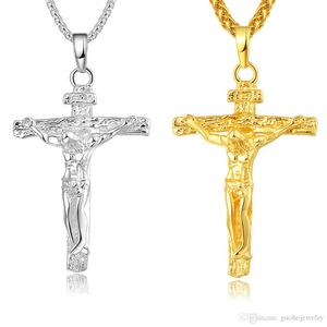 Nouveauté collier croix hommes personnalisé mode hommes collier 18K or croix pendentif collier livraison gratuite