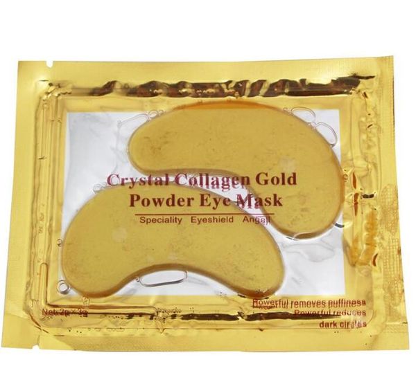 Nouvelle arrivée cristal collagène poudre d'or masque pour les yeux dissoudre le département des yeux est fatigué drop shipping soin des yeux maquillage