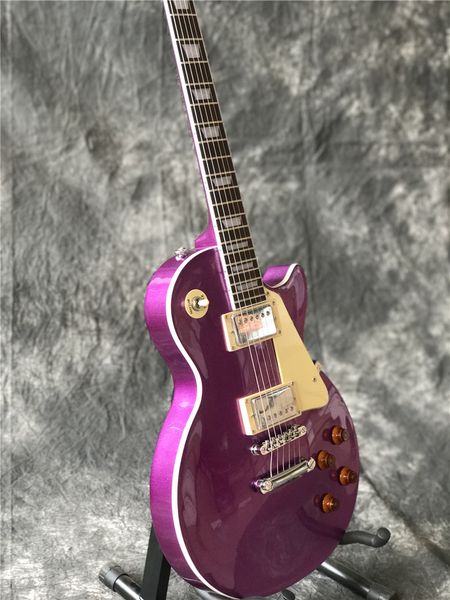 nouvelle arrivée Guitare électrique personnalisée de haute qualité complète la Chine avec une usine de guitare violette en métal! vente chaude guitarra
