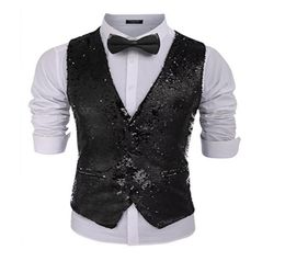 Nouveau arrivée sur mesure à paillettes sur mesure de gilet de mode de mode VITS VIET STAGE SLIM FIT VILETS POUR MEN7223310