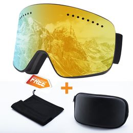 Nouvelle arrivée CYK-Lunettes de ski Équipement de protection Lunettes de sports de neige d'hiver avec protection anti-buée UV pour hommes femmes jeunes lentilles interchangeables