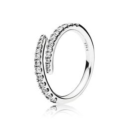 Nouvelle arrivée CZ Diamond Wedding Rings définit la boîte d'origine pour 925 Sterling Silver Shooting Star Ring Femmes Bijoux de luxe Designer5117844