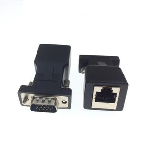 Nieuwe aankomst DB9 RS232 Male/vrouw naar RJ45 Vrouwelijke adapter Com Port naar Lan Ethernet Port Converter