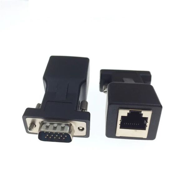 Nouvelle arrivée DB9 RS232 Mâle / femme à RJ45 Adaptateur féminin COM PORT de LAN Ethernet Port Convertisseur à usage industriel et Solutions de réseautage