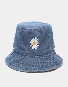 nouvelle arrivée designer fleur brodé cowboy jeans casquette de pêche seau décontracté chapeau en plein air crème solaire pêcheur chapeaux street wear su4325962